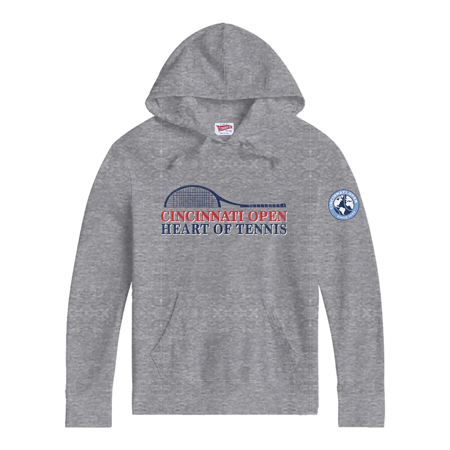 Standard Rec Cincinnati Open Racket Rec Hoodie in Oyster - Front