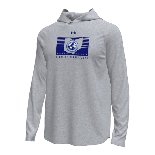 Under Armour Cincinnati Open Motion Tech Hooded Long Sleeve in Grey - Front