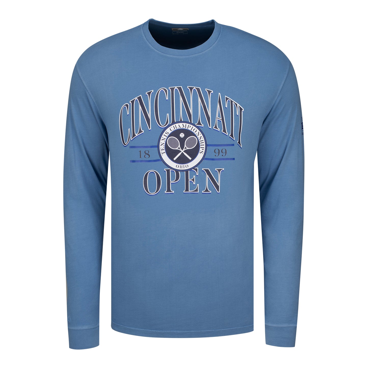 Ahead Cincinnati Open Long Sleeve T-Shirt in Blue Jean - Front View