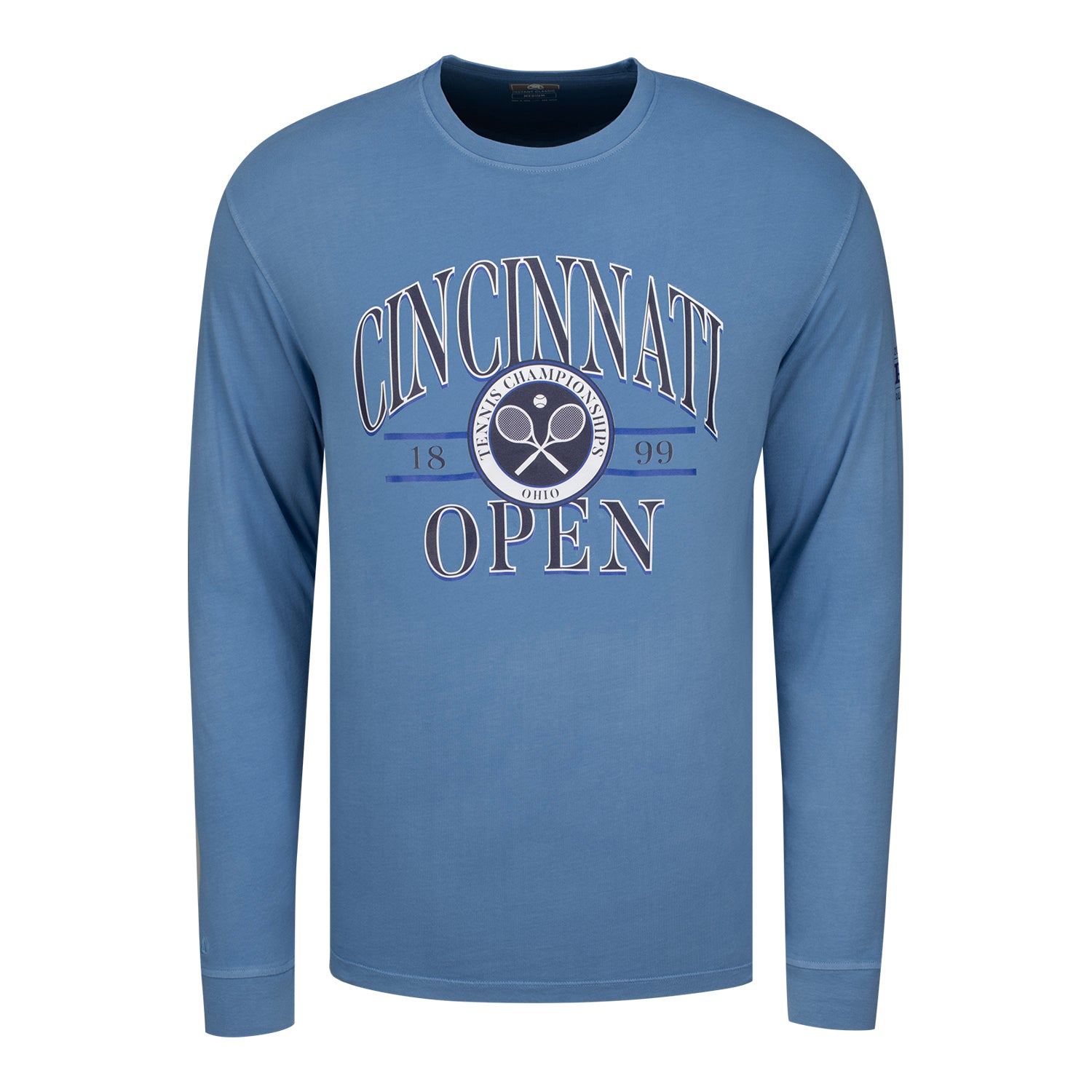 Ahead Cincinnati Open Long Sleeve T-Shirt in Blue Jean - Front View