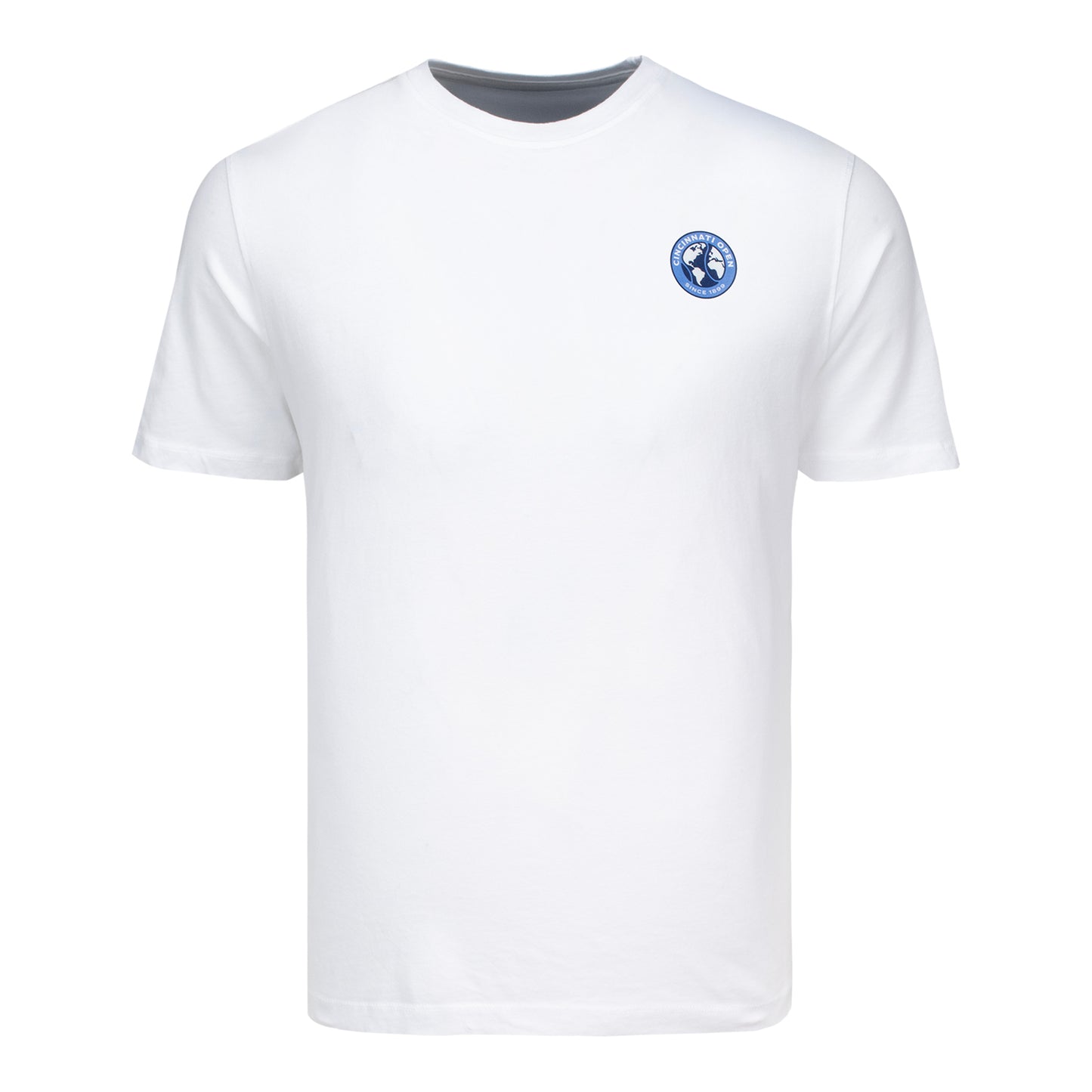 Ahead Cincinnati Open Cartoon Tennis Ball T-Shirt in White - Front View