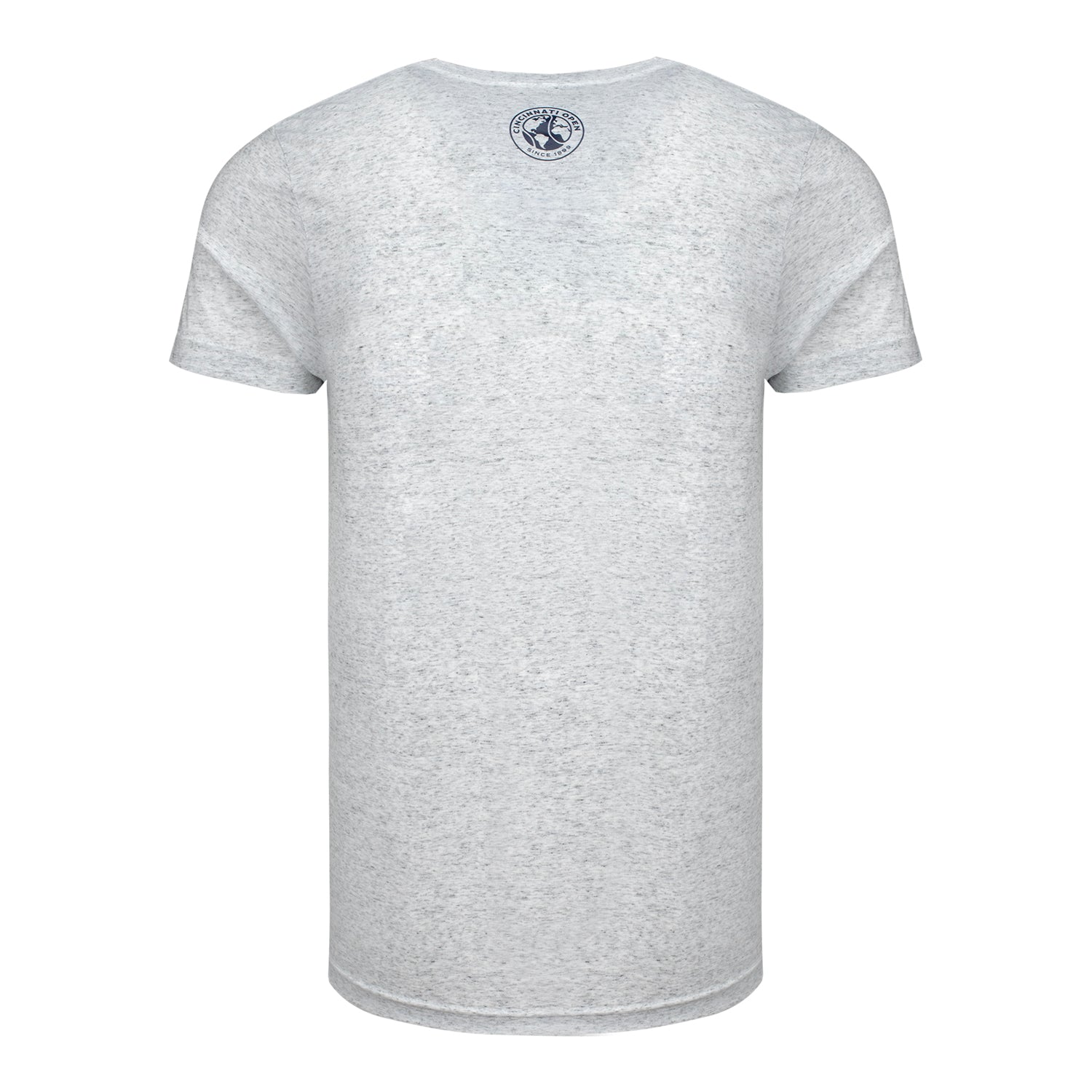 Ahead Cincinnati Open Stadium Tennis Ball T-Shirt in Heather Grey - Back View