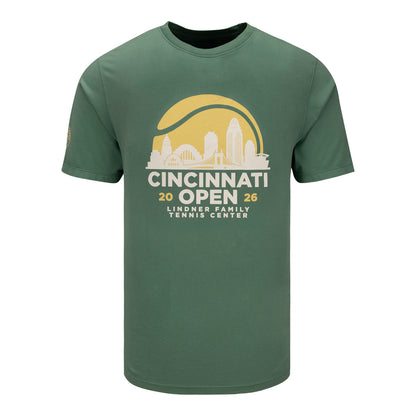 Ahead Cincinnati Open Chapman Skyline T-Shirt in Seafoam - Front View
