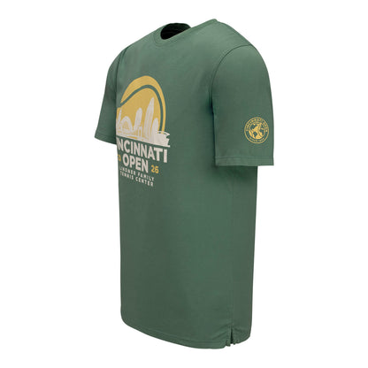 Ahead Cincinnati Open Chapman Skyline T-Shirt in Seafoam - Left Side