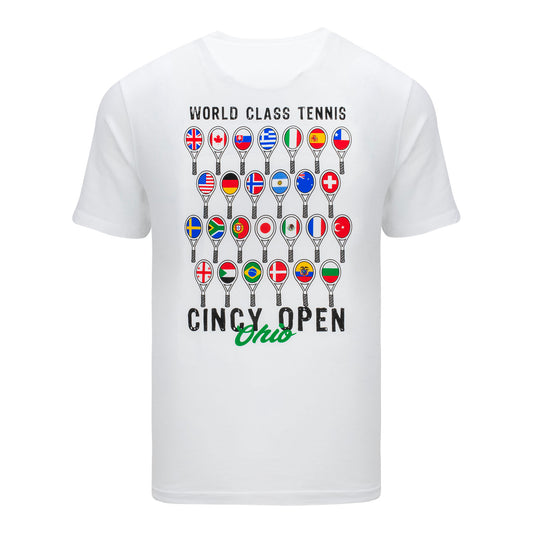 Ahead Cincinnati Open Chapman Flag T-Shirt in White - Back View
