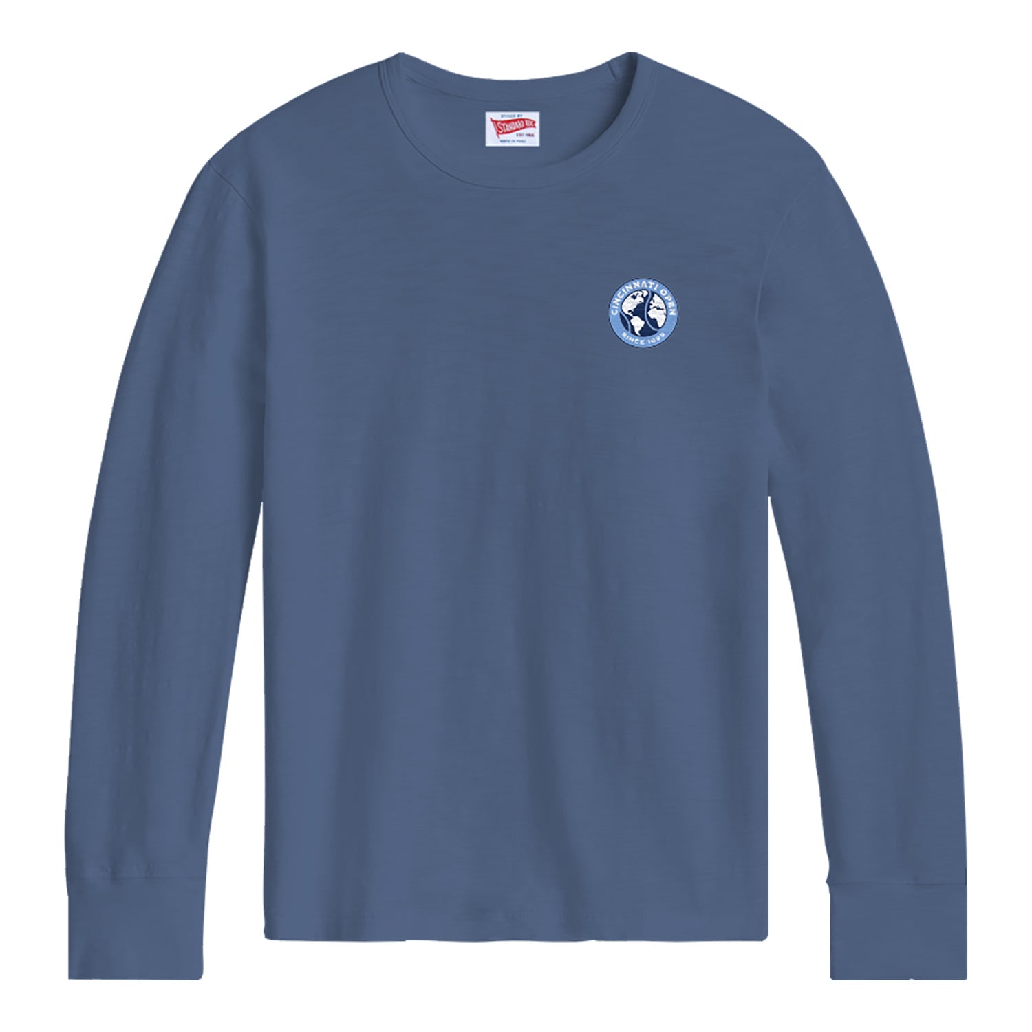 Standard Rec Cincinnati Open Long Sleeve T-Shirt in Marina Blue - Front