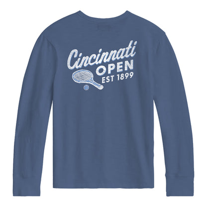 Standard Rec Cincinnati Open Long Sleeve T-Shirt in Marina Blue - Back