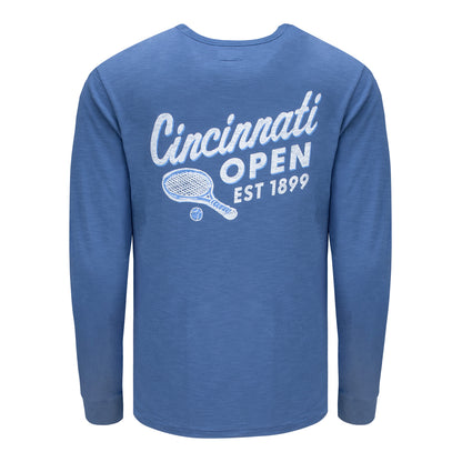 Standard Rec Cincinnati Open Long Sleeve T-Shirt in Marina Blue - Back