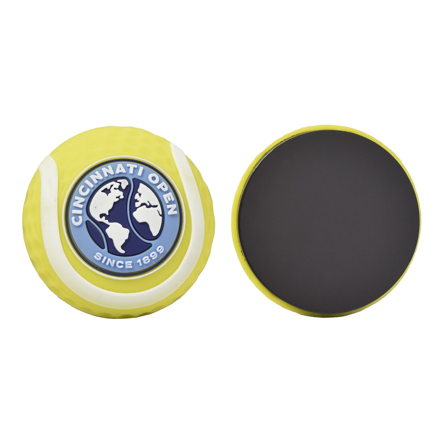 PRG Golf Cincinnati Open Tennis Ball and Court Magnet Set - Ball Front and Back