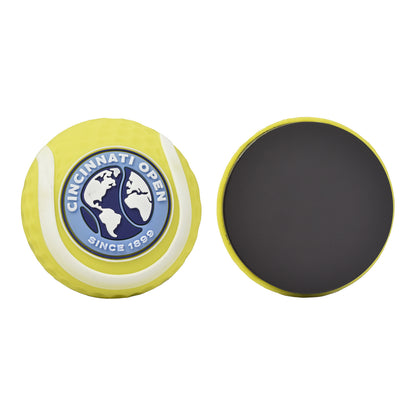 PRG Golf Cincinnati Open Tennis Ball and Court Magnet Set - Ball Front and Back