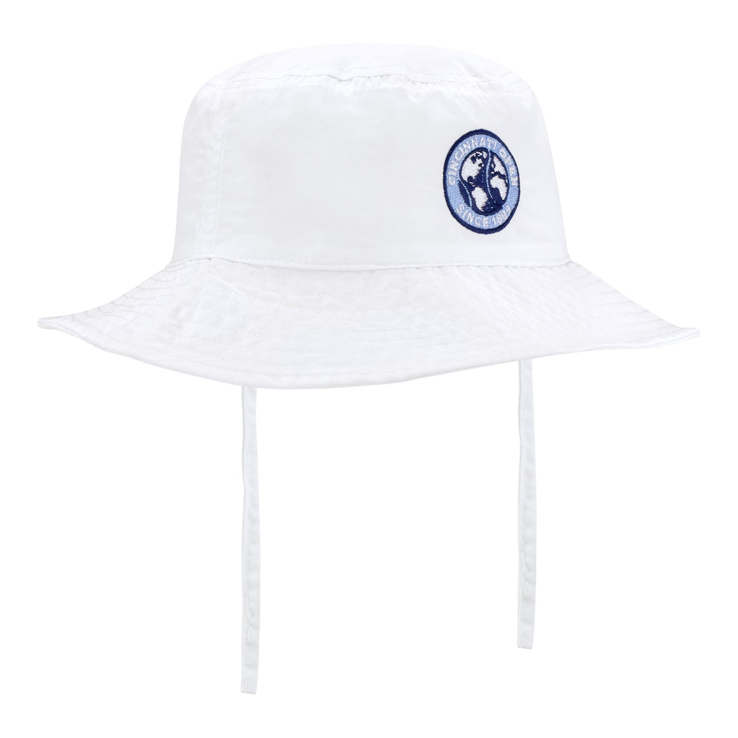 Garb Cincinnati Open Infant Kennedy Sun Hat in White - Angled Front Right View