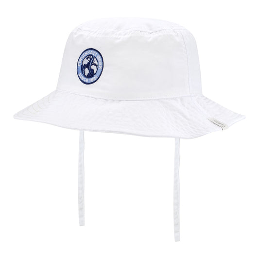 Garb Cincinnati Open Infant Kennedy Sun Hat in White - Angled Front Left View