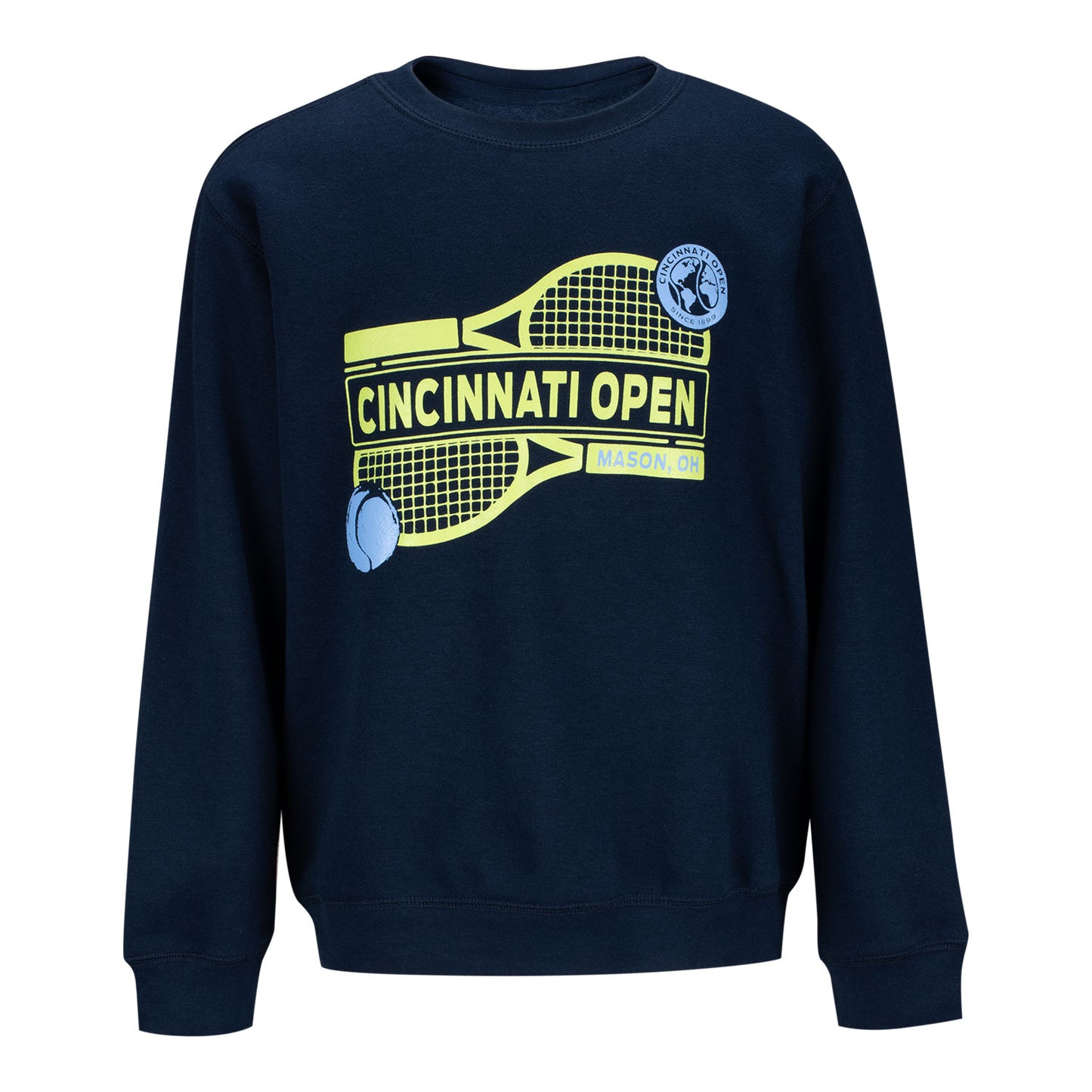 Garb Cincinnati Open Cruz Youth Crewneck Sweatshirt in Navy - Front