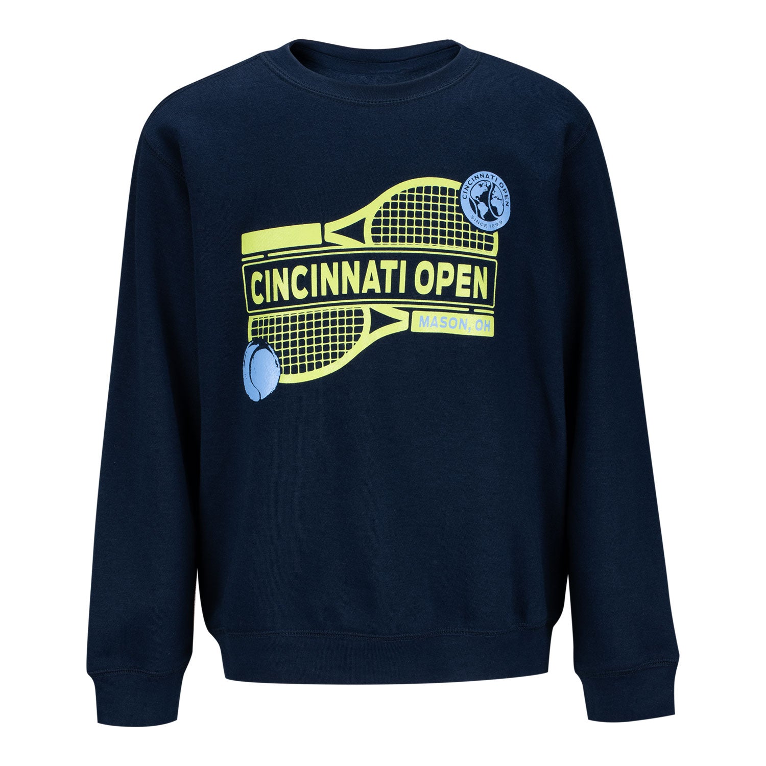 Garb Cincinnati Open Cruz Youth Crewneck Sweatshirt in Navy - Front