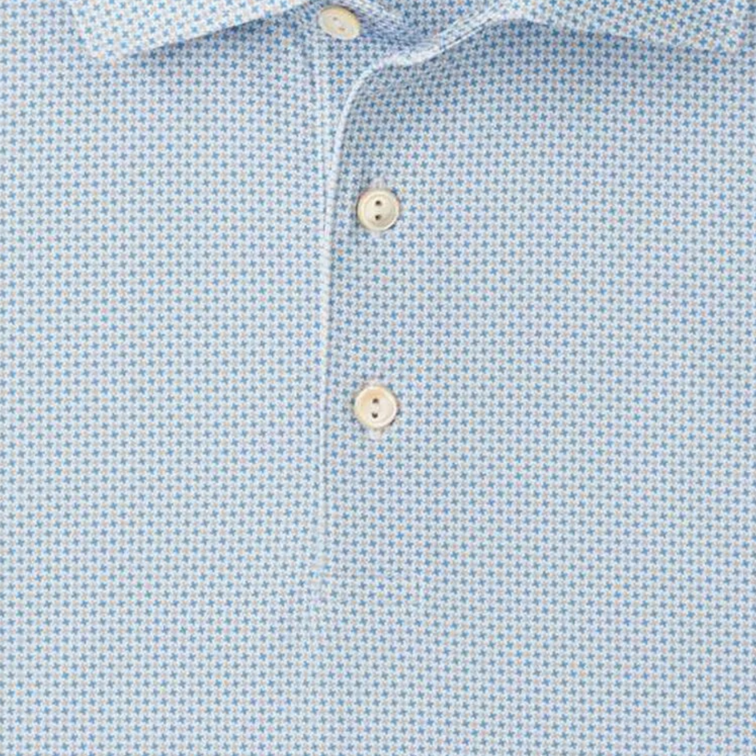 Peter Millar 2026 Cincinnati Open Phoenix Performance Jersey Polo in Bluebird - Pattern Close Up