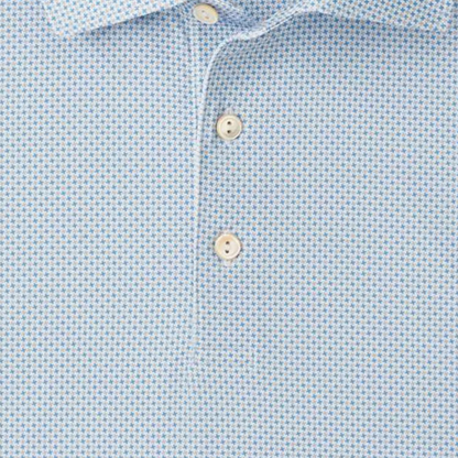 Peter Millar 2026 Cincinnati Open Phoenix Performance Jersey Polo in Bluebird - Pattern Close Up
