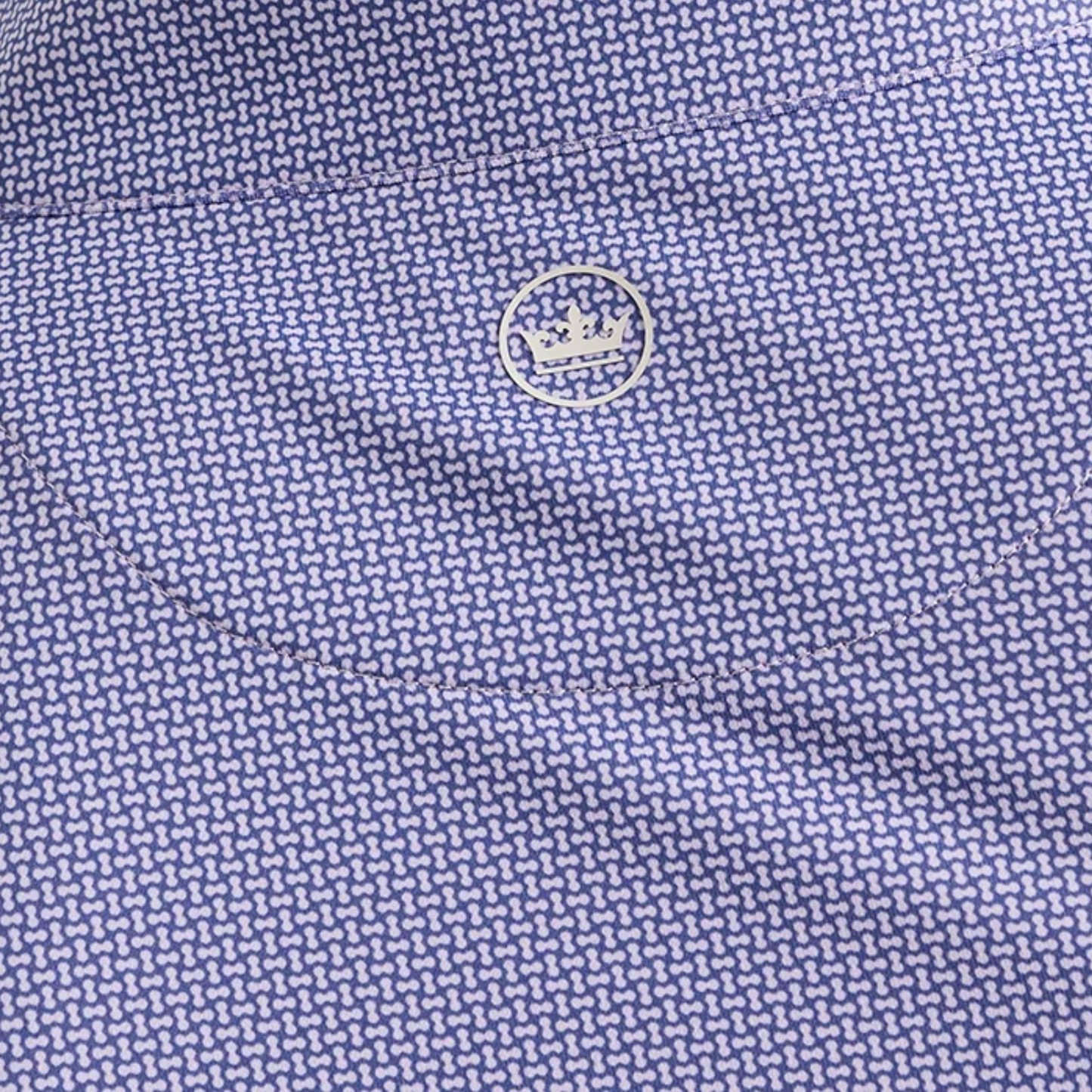 Peter Millar 2026 Cincinnati Open Perth Basketweave Performance Quarter Zip in Garden Violet - Pattern Close Up
