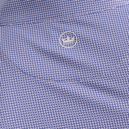 Peter Millar 2026 Cincinnati Open Perth Basketweave Performance Quarter Zip in Garden Violet - Pattern Close Up